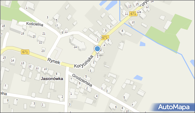 Jasionówka, Rynek, 1, mapa Jasionówka