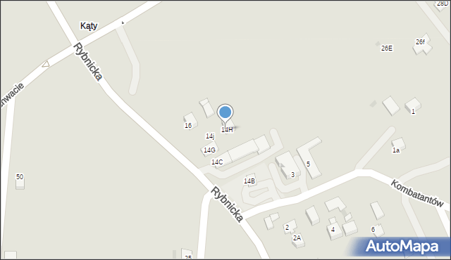 Jastrzębie-Zdrój, Rybnicka, 14H, mapa Jastrzębie-Zdrój