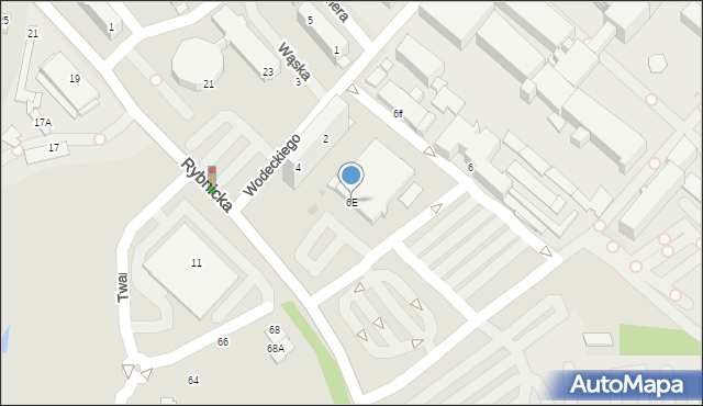 Jastrzębie-Zdrój, Rybnicka, 6E, mapa Jastrzębie-Zdrój