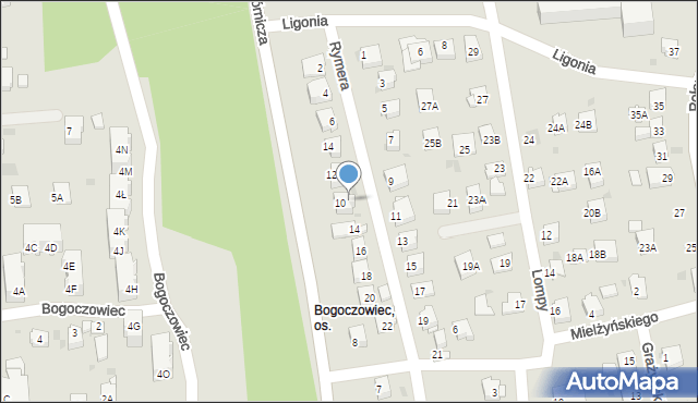 Jastrzębie-Zdrój, Rymera Józefa, 12, mapa Jastrzębie-Zdrój