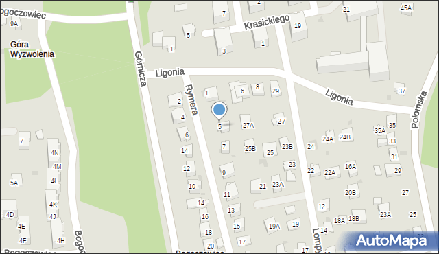 Jastrzębie-Zdrój, Rymera Józefa, 5, mapa Jastrzębie-Zdrój