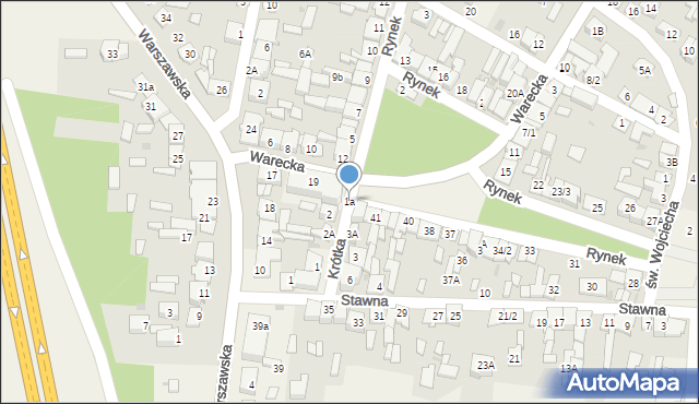Jedlińsk, Rynek, 1a, mapa Jedlińsk