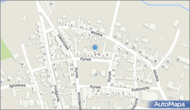 Jutrosin, Rynek, 5, mapa Jutrosin