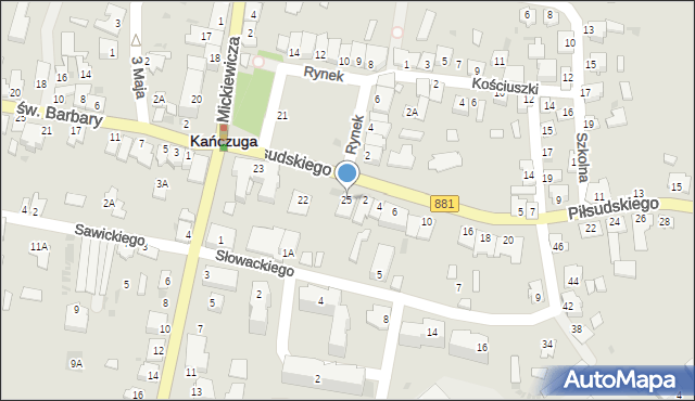 Kańczuga, Rynek, 25, mapa Kańczuga