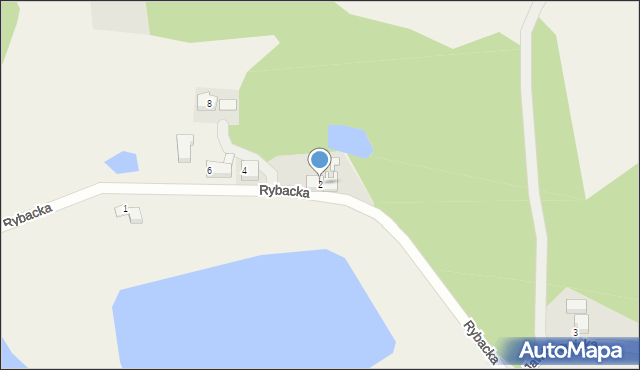 Kaniów, Rybacka, 2, mapa Kaniów