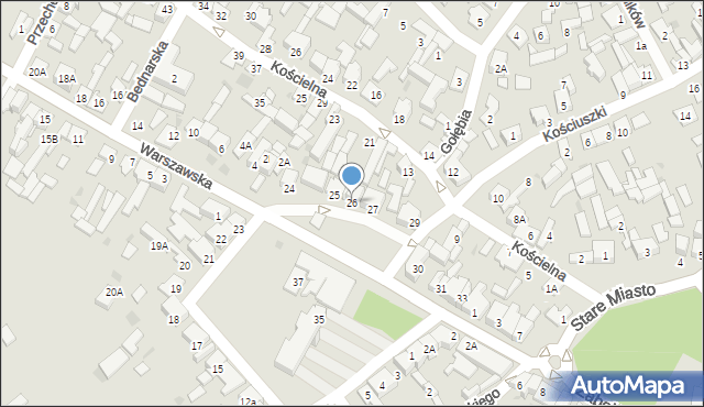 Karczew, Rynek Zygmunta Starego, 26, mapa Karczew