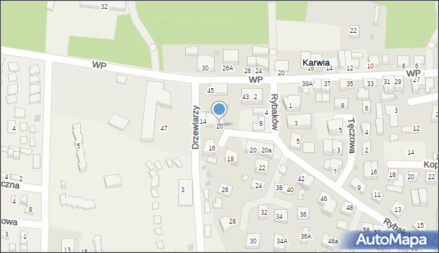 Karwia, Rybaków, 10, mapa Karwia