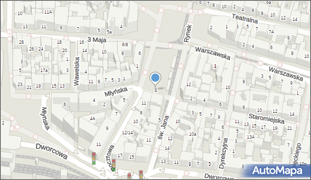 Katowice, Rynek, 4, mapa Katowic