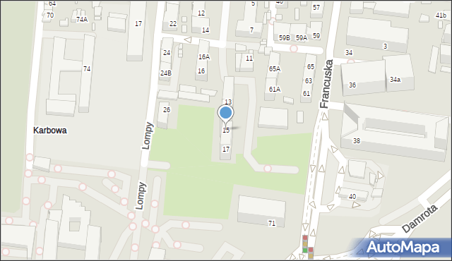 Katowice, Rybnicka, 15, mapa Katowic