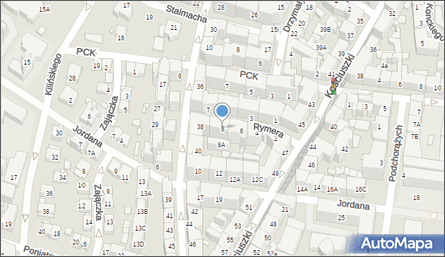 Katowice, Rymera Józefa, 8, mapa Katowic