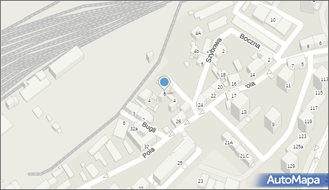 Katowice, Rycerska, 6, mapa Katowic