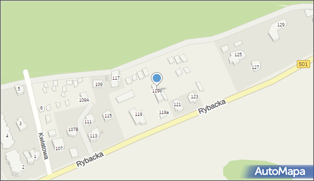 Kąty Rybackie, Rybacka, 119b, mapa Kąty Rybackie
