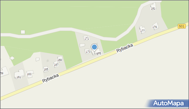 Kąty Rybackie, Rybacka, 175A, mapa Kąty Rybackie