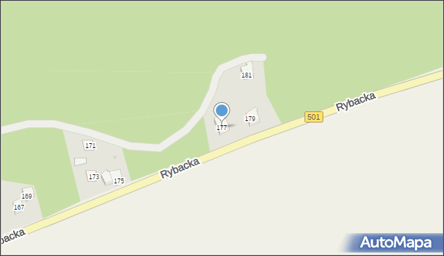 Kąty Rybackie, Rybacka, 177, mapa Kąty Rybackie