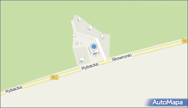 Kąty Rybackie, Rybacka, 185, mapa Kąty Rybackie