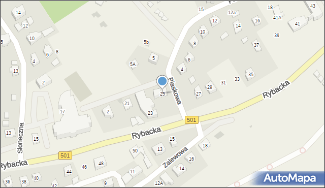 Kąty Rybackie, Rybacka, 25, mapa Kąty Rybackie