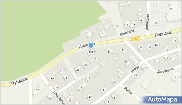 Kąty Rybackie, Rybacka, 30A, mapa Kąty Rybackie