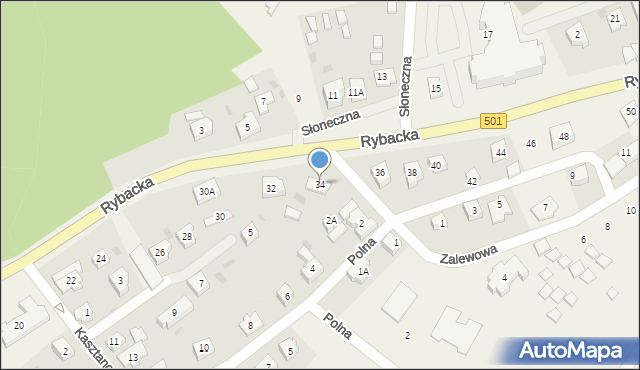 Kąty Rybackie, Rybacka, 34, mapa Kąty Rybackie