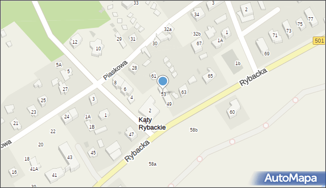 Kąty Rybackie, Rybacka, 53, mapa Kąty Rybackie