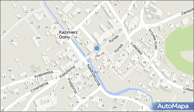 Kazimierz Dolny, Rynek, 18A, mapa Kazimierz Dolny