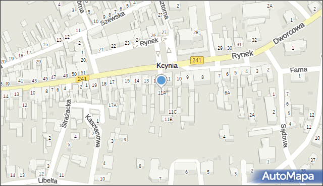 Kcynia, Rynek, 11A, mapa Kcynia