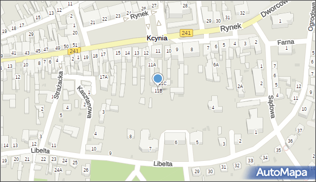 Kcynia, Rynek, 11B, mapa Kcynia