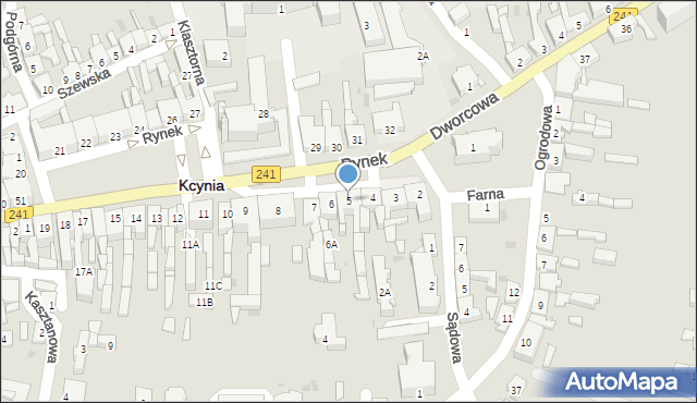 Kcynia, Rynek, 5, mapa Kcynia