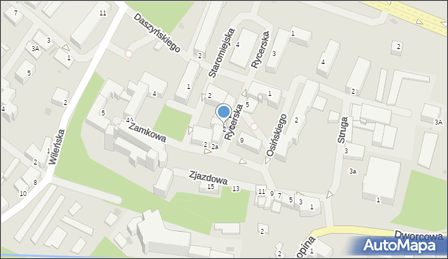 Kętrzyn, Rycerska, 2, mapa Kętrzyn