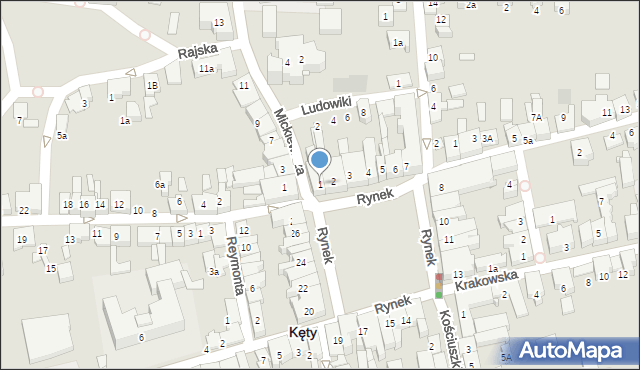 Kęty, Rynek, 1, mapa Kęty