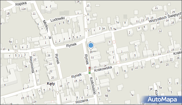 Kęty, Rynek, 10, mapa Kęty