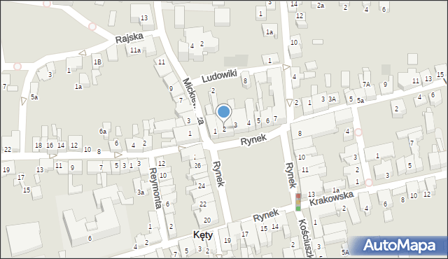Kęty, Rynek, 2, mapa Kęty