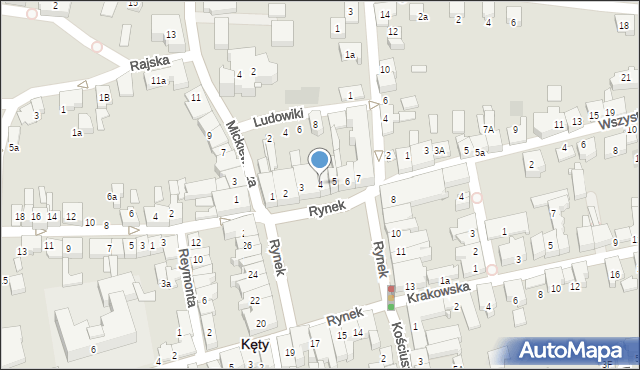 Kęty, Rynek, 4, mapa Kęty