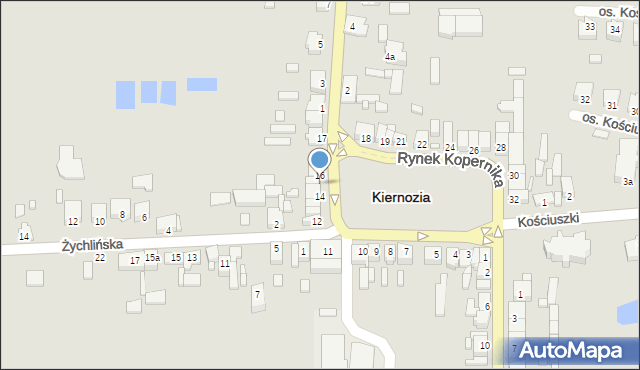 Kiernozia, Rynek Kopernika Mikołaja, 15, mapa Kiernozia