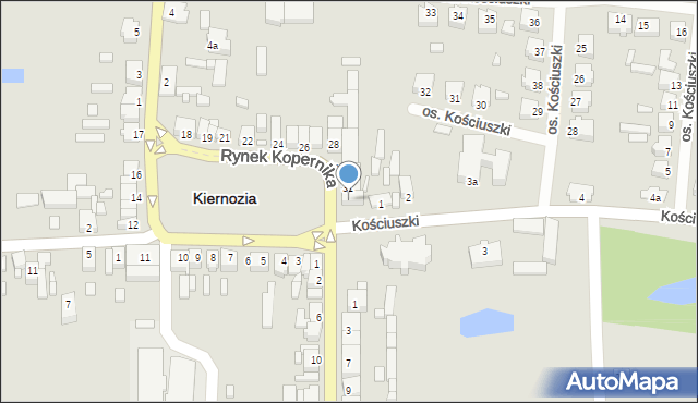Kiernozia, Rynek Kopernika Mikołaja, 32, mapa Kiernozia