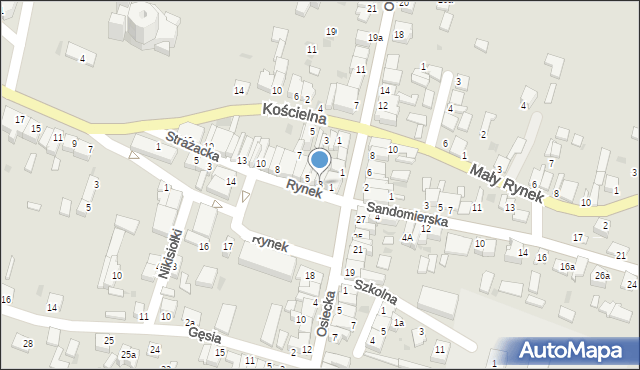 Klimontów, Rynek, 3, mapa Klimontów