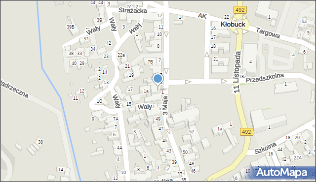 Kłobuck, Rynek Jana Pawła II, 1B, mapa Kłobuck