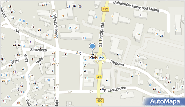 Kłobuck, Rynek Jana Pawła II, 22, mapa Kłobuck