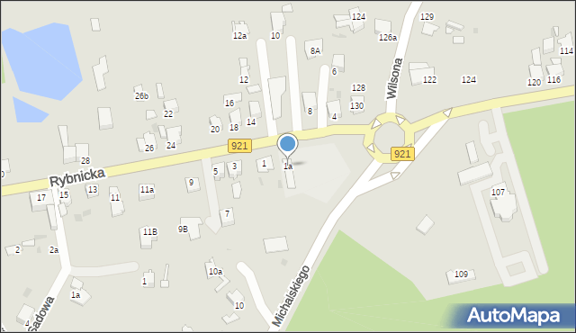 Knurów, Rybnicka, 1a, mapa Knurów
