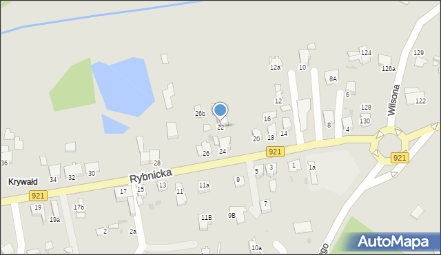 Knurów, Rybnicka, 22, mapa Knurów