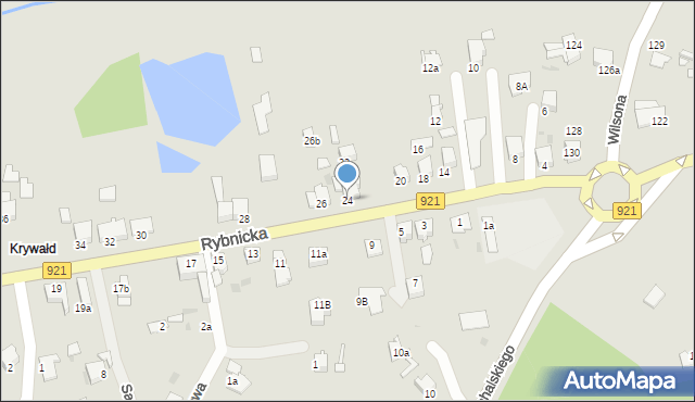 Knurów, Rybnicka, 24, mapa Knurów