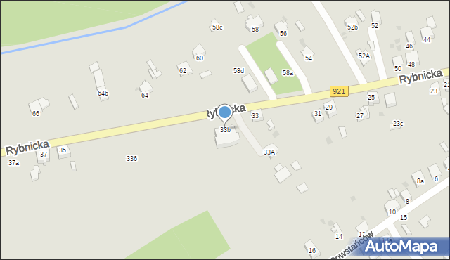 Knurów, Rybnicka, 33b, mapa Knurów