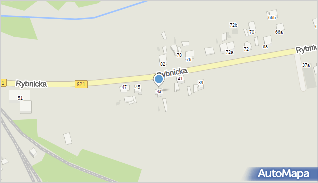 Knurów, Rybnicka, 43, mapa Knurów