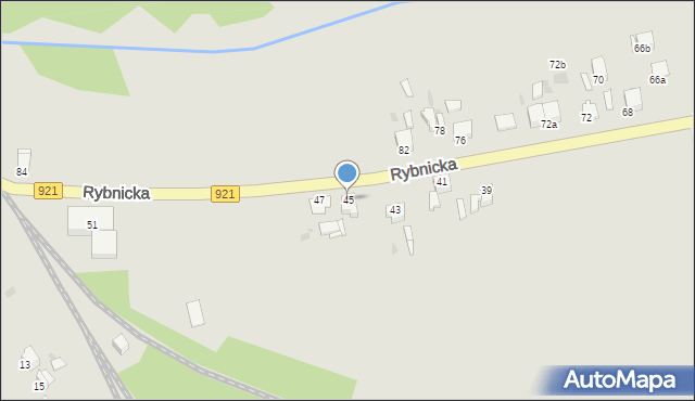 Knurów, Rybnicka, 45, mapa Knurów