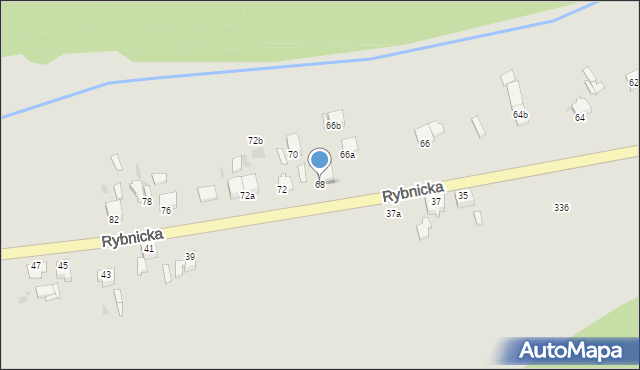 Knurów, Rybnicka, 68, mapa Knurów