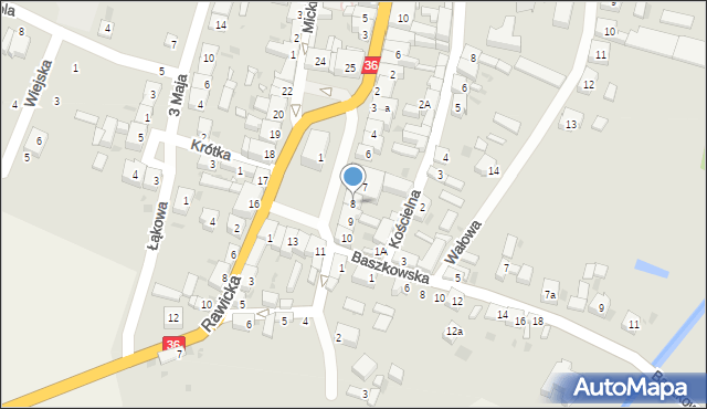 Kobylin, Rynek Piłsudskiego Józefa, marsz., 8, mapa Kobylin
