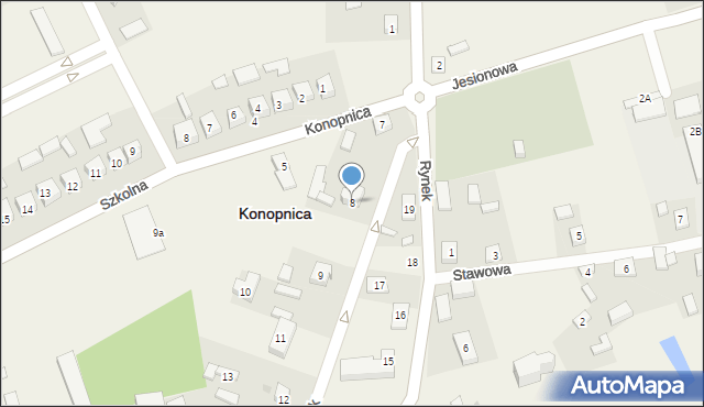 Konopnica, Rynek, 8, mapa Konopnica