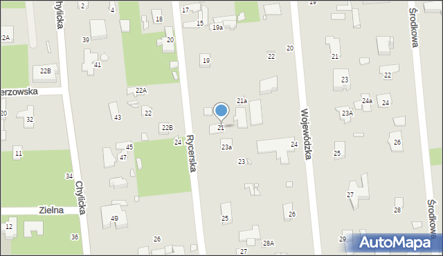Konstancin-Jeziorna, Rycerska, 21, mapa Konstancin-Jeziorna