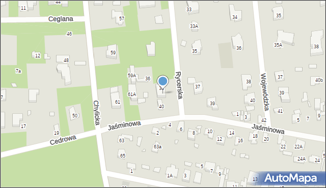 Konstancin-Jeziorna, Rycerska, 38A, mapa Konstancin-Jeziorna