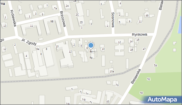 Konstancin-Jeziorna, Rynkowa, 8e, mapa Konstancin-Jeziorna