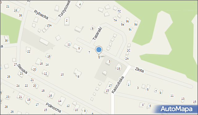 Kopalino, Rybacka, 5, mapa Kopalino